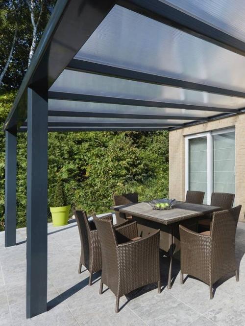 hliníková pergola SKYLUX CLIMALUX 7,0 x 3,0 m antracit + čirý PC