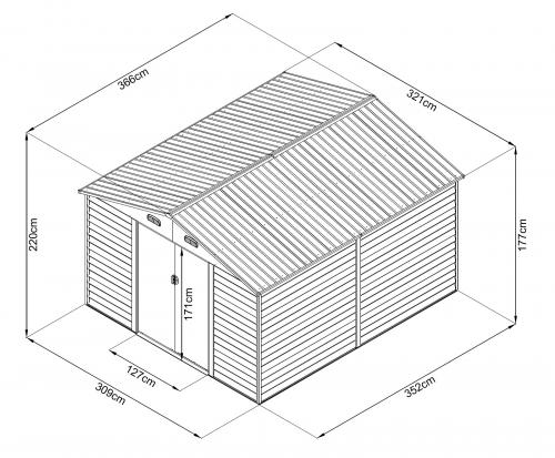 zahradní domek LANITPLAST MAXTORE WOOD 1112