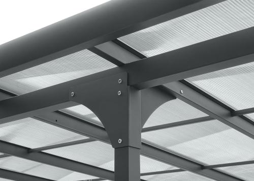 hliníková pergola LANITPLAST ALU 53 antracit + čirý PC