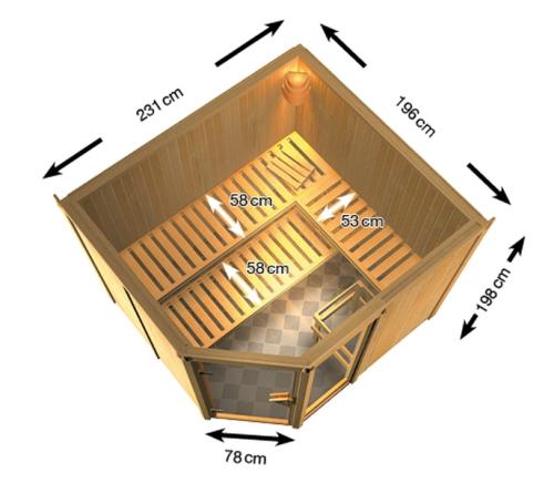 finská sauna KARIBU FIONA 3 (49442)