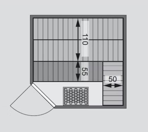 finská sauna KARIBU YSTAD (6198)